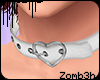 z | Heart Collar - White