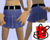 Belted Denim Short Skirt