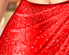 Bright red skirt