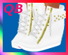 Q~White Wedge Sneakers
