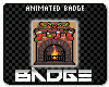 Animated Fireplace Badge
