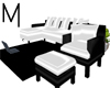 (m) Black & White Sofa