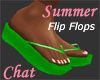 c]Cool~ Green Flip Flops