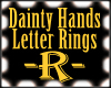 Gold Letter "R" Ring