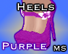MS flower heels Purple