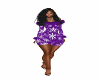 Holiday Fur Purple Dress