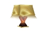 brown & gold glass lamp