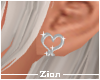 HeartHoop Earrings White
