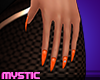 Orange Gem Nails