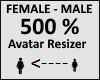 Avatar scaler 500%
