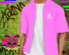 P Bunny Open Shirt Pink