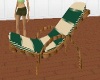 beige/green deck lounger