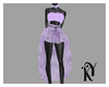 K - Purple Fur Set Dress