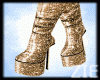 Vday Sparkle Boots Gold