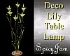 Deco Lily Table Lamp Grn