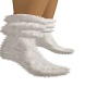 white fluffy cosy socks