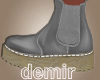 [D] Teddy grey boots