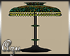 Green Antique Flr Lamp