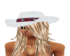 Cowgirl Rbl hat white