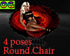 4 poses round chair