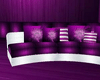 purple silver couch