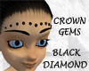 (KK)FOREHEAD GEMS BLK DI