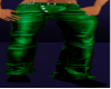 Green Leather Jeans