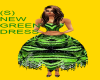 (S) NEW GREEN DRESS