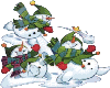 Snowmen Frolicking