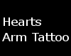 Red Hearts Arm Tattoo