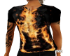 Flaming Guitar T shirt 
