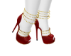Cownette Red Spike Heels