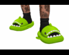 M,shrek green sharkslips