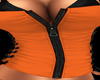 Orange Corset Zipper Top
