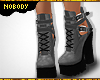 ! Strap Gray Boots