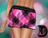 D Pink Plaid Mini Skirt