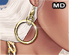 Golden earring chain e