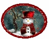 Snowman Rug Red