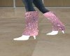 White Boots Pink Sparkle