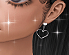 Earrings heart silver