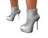 Silver Stud Ankle Boots