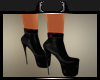 Black/Red PVC Ankle Boot