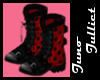 Juno Red Polkadot Boots