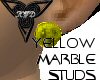 Yellow Marble Studs