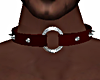 RED SPIKE COLLAR