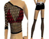 1 arms fishnet and short