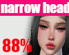 👩88% narrow head