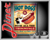 (W) Diner Hot Dog Art