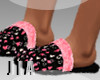 J! Pink Hearts Slippers