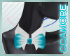 Teal & White collar bow